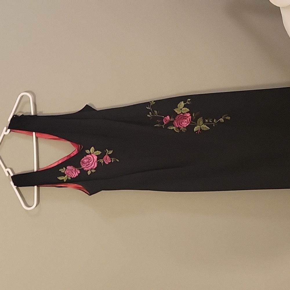 Formal Black Flowered Dress